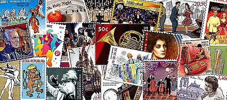 Collage Briefmarken